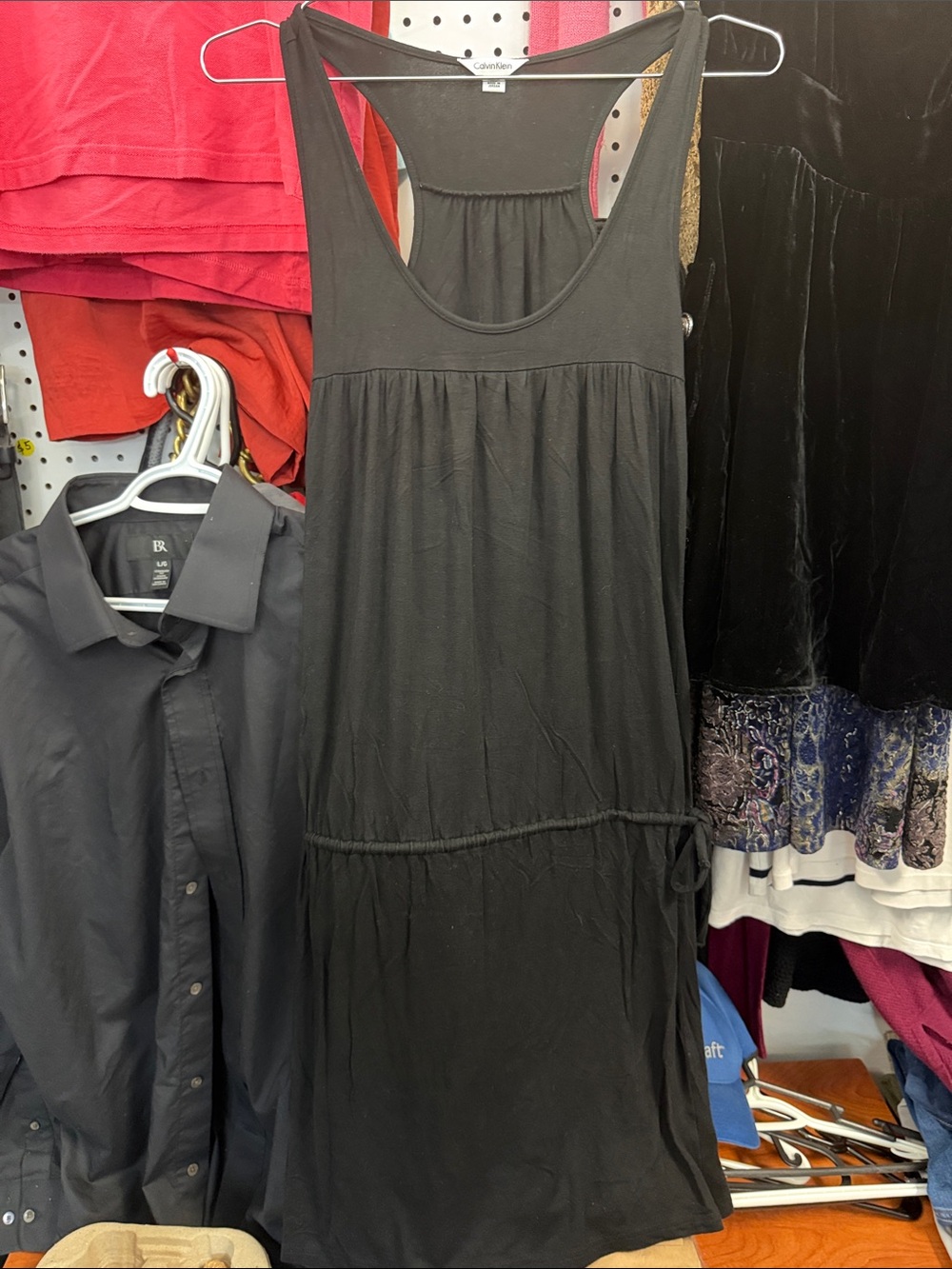 Calvin Klein Black Racerback Tank Dress